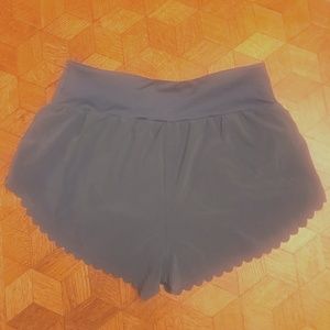 Joy Lab Blue Exercise, Runners, Yoga, Athleisure Scallop Edge Shorts